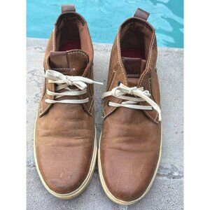 Steve Madden Forse 217 Men’s Brown Leather Lace-Up Shoes Size 12